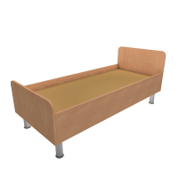 Кровать детская одноярусная на металлических ножках 1232х632х600 мм