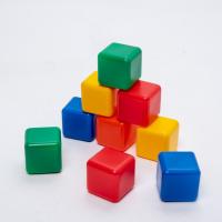 Набор цветных кубиков, 9 штук, 4х4 см