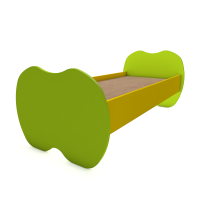 Кровать детская одноярусная "Яблочко" 1432х632х600 мм